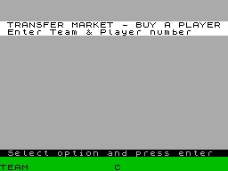 Premier League screenshot 2 for ZX Spectrum